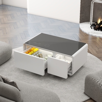 Primeira personalizada 2024 Dual-Zone Smart Coffee Table Wine Cooler Compressor Refrigerador