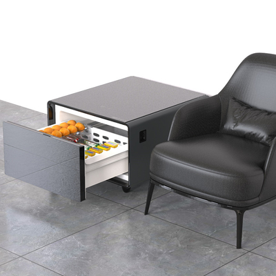 Refrigerador de mesa de carregamento sem fio para maquiagem e produtos de beleza em preto