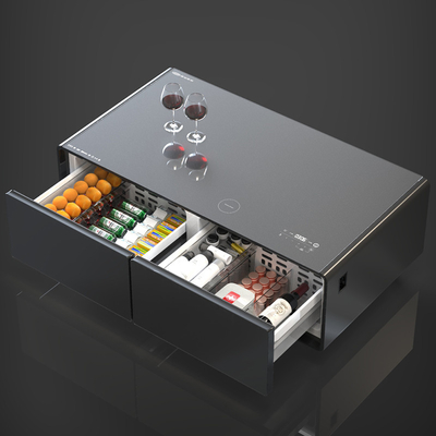 Tabela de café inteligente com luz de atmosfera LED e carregador USB Outro tipo de refrigeração