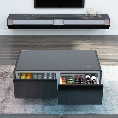 Tabela de café inteligente com luz de atmosfera LED e carregador USB Outro tipo de refrigeração