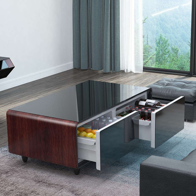 Edifício de escritórios Essential Primst Refrigerador Mesa de chá com gavetas e carregamento sem fio