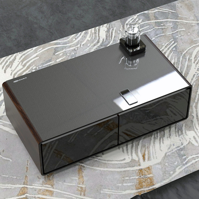 Transforme o seu espaço de vida com uma mesa de café inteligente e uma gaveta de refrigeração