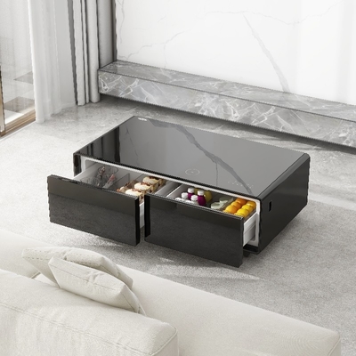 Mobiliário para habitação Mesa de café moderna com gaveta congelada e frigorífico 1295*705*460mm