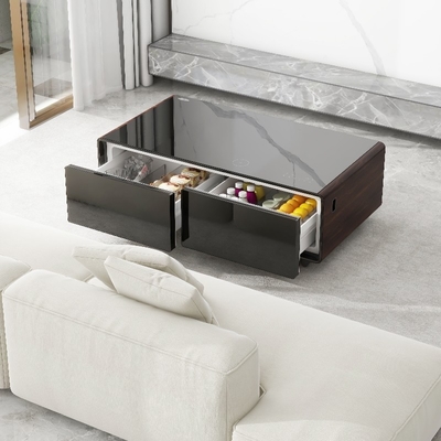 Mobiliário para habitação Mesa de café moderna com gaveta congelada e frigorífico 1295*705*460mm