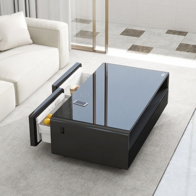 Mobiliário para habitação Mesa de café moderna com gaveta congelada e frigorífico 1295*705*460mm