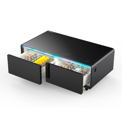Moderna Mini geladeira mesa de chá com música e faixa de temperatura de 3 8 C/6- 12 C