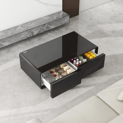 Mobiliário de vida moderna Mesa de café com capacidade de congelador de 70L e frigorífico inteligente