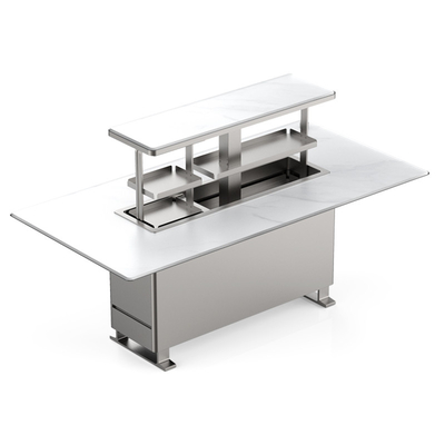 Casa Mobiliário de liga de alumínio moderno Mesa de jantar com geladeira