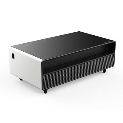 Mesa lateral moderna e elegante com carregador de luz e refrigerador de bebidas