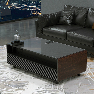 Carregamento sem fio geladeira mesa de café ferro casa essencial com design multifuncional