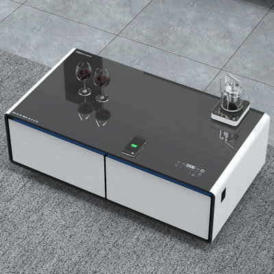 Refrigerador inteligente de duas zonas com função de carregamento de telefone USB e gaveta refrigerada