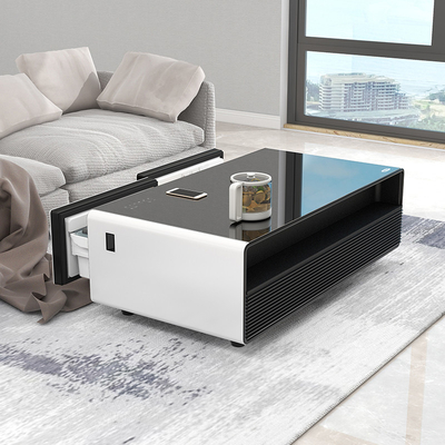 75W Primeira Casa Moderna Frigorífico Inteligente Porta-vozes Mesa Com Caixa Frio Carregador USB Carregamento Sem Fio