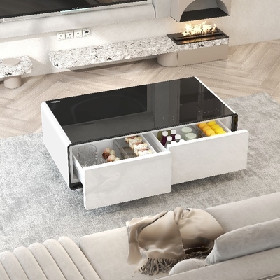 PORTABLE 2024 Primst Smart Refrigerador Mesa de café Mini Refrigerador Mesa Com Carregamento Sem Fio Reprodutor De Música Para Hotel De Escritório