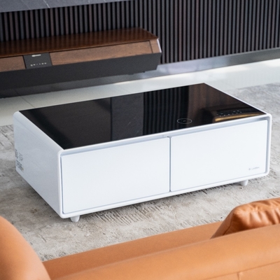 Carregamento sem fio LED Light Music Player Mesa de café para sala de estar inteligente Sofá cama