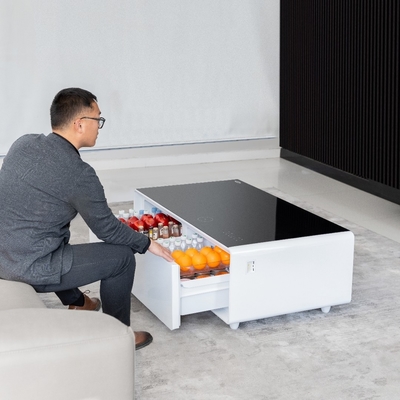 Carregamento sem fio LED Light Music Player Mesa de café para sala de estar inteligente Sofá cama