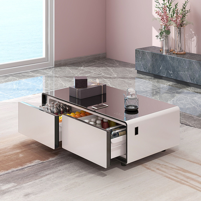 Refrigerador inteligente de mesa de café com temperatura de duas zonas e termostato ajustável