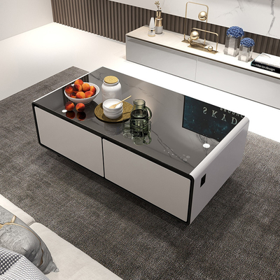 Refrigerador inteligente de mesa de café com temperatura de duas zonas e termostato ajustável