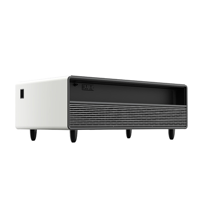 Refrigerador inteligente de mesa de café com temperatura de duas zonas e termostato ajustável