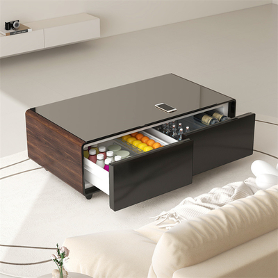 Mobiliário de quarto Centro de metal Mesas de café com gaveta Sala de estar Luxo moderno