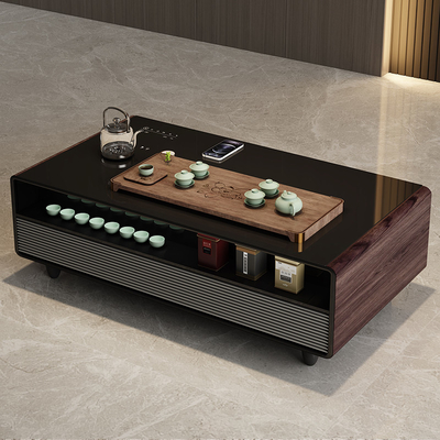 Mesa de carregamento sem fio de sala de estar elétrica com design moderno e torneira de água fria