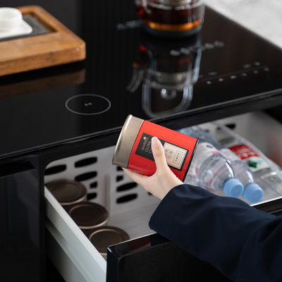 Smart Coffee Table 135L Frigorífico Capacidade Dual Caixas Carregamento sem fio Mini Frigorífico