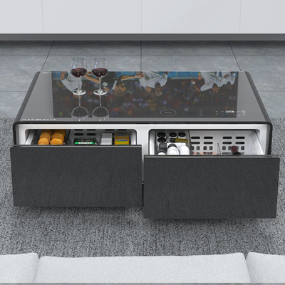 Caixa de refrigeração elétrica Gabinete de adega de vinhos Mesa de café moderna Mobiliário de sala de estar