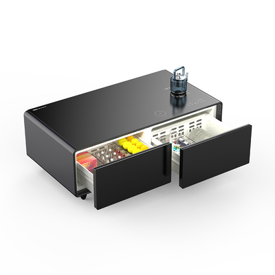 Tabela de porta dupla inteligente personalizada Mini Bar Caixa de geladeira com mesa de café multifuncional