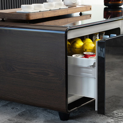 Tabela de porta dupla inteligente personalizada Mini Bar Caixa de geladeira com mesa de café multifuncional