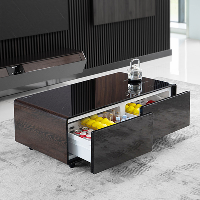 Tabela de porta dupla inteligente personalizada Mini Bar Caixa de geladeira com mesa de café multifuncional