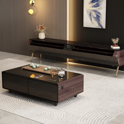 Quarto de dormir Mini Mesa de geladeira com mesa de aço inoxidável e mesa de café multifuncional