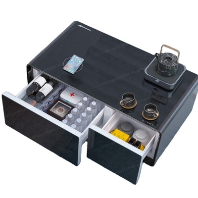 Mini geladeira e vidro temperado Top Smart mesa de café para mobiliário doméstico moderno