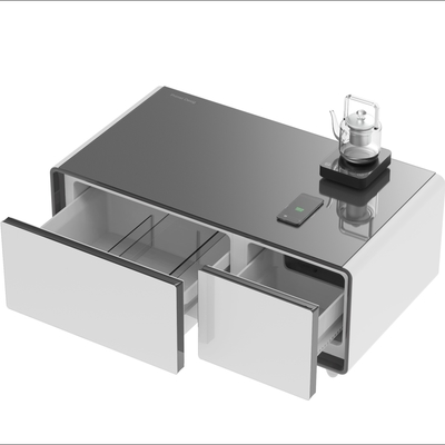 Frigorífico inteligente Compressor de estilo moderno Mini mesa de café com carregamento sem fio