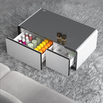 Estilo de Design Moderno Mobiliário Inteligente Refrigerador de Vinho com Mesa de Café Multifuncional