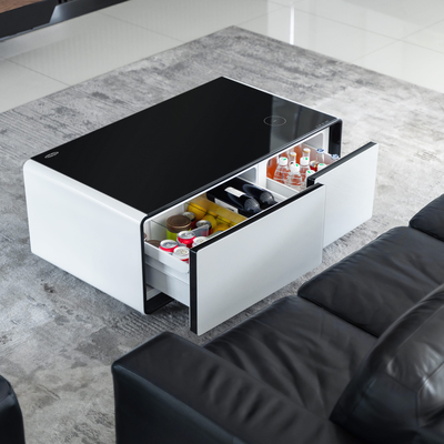 Mini Wine Cooler Cabinet Refrigerador 93L 36 garrafas Prateleiras eletrônicas de aço preto