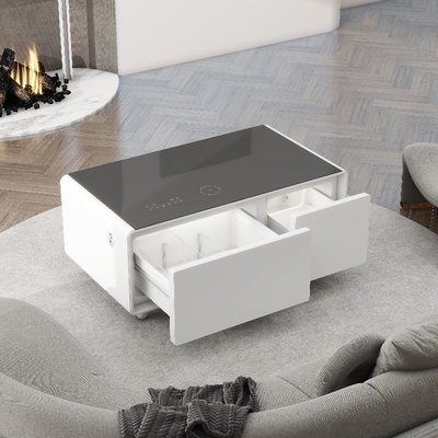 Primeira mesa de quarto moderna com carregador sem fio
