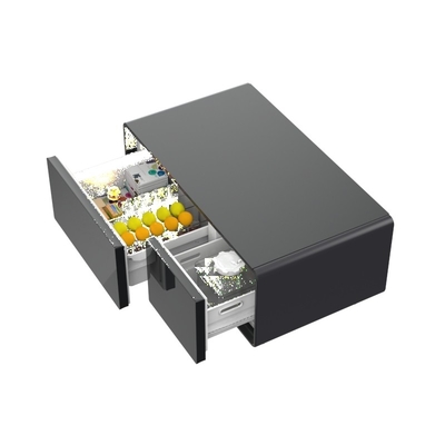 Edifício de escritórios Luxury Smart Coffee Table Frigorífico com mesa de música e caixotes de geladeira
