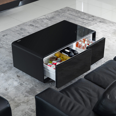 Smart touch screen mesa lateral compacta geladeira mesa de jantar para móveis de luxo