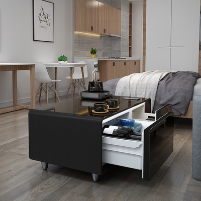 Classificação de eficiência energética grau 2 Refrigerador de mesa lateral inteligente com carregamento sem fio