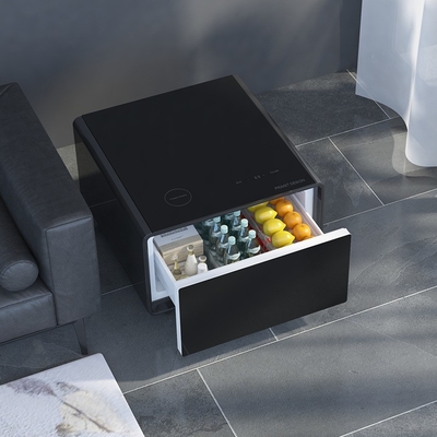 220240110V Mini Refrigerador Mesa com carregamento sem fio e Smart Coffee Table 65L