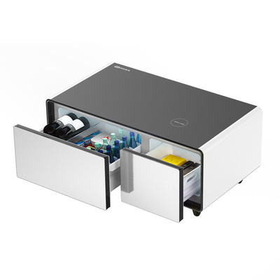 Moderno Design Estilo 2024 93L Pequena geladeira Smart Mesa de Café Dupla Porta Refrigerador Freezer