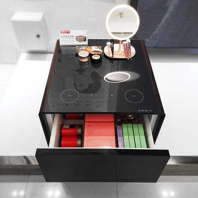 Mobiliário de sala de estar Mesa de café específica Tecnologia inteligente e mini geladeira incluídas