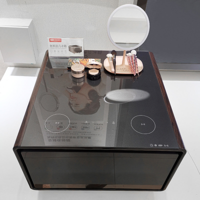 Mobiliário de sala de estar Modernas Mini Mesa lateral com carregamento sem fio Caixa frigorífica