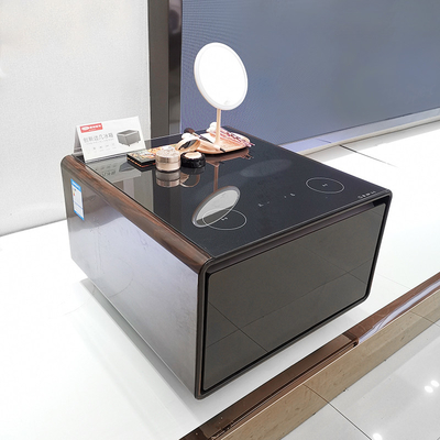 Modern Design 2024 Smart Coffee Table com armazenamento na geladeira e luz LED touchscreen