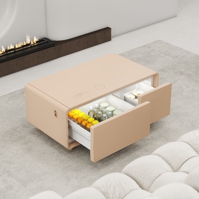 Móveis inteligentes coloridos de 90L com carregador USB sem fio multifuncional e mini geladeira