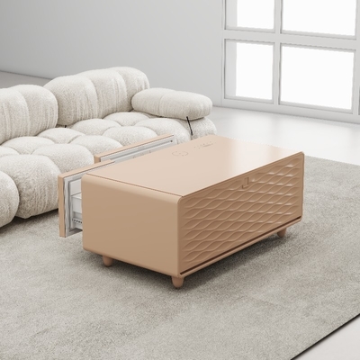 Móveis inteligentes coloridos de 90L com carregador USB sem fio multifuncional e mini geladeira