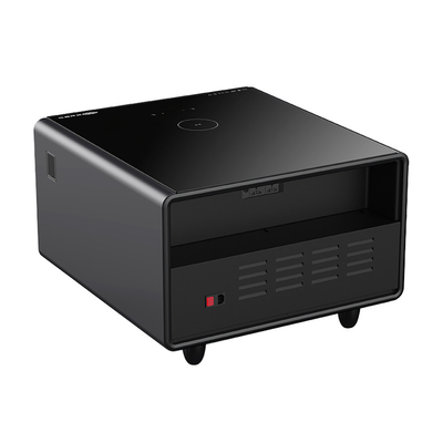 Refrigerador de mesa de carregamento sem fio para maquiagem e produtos de beleza em preto