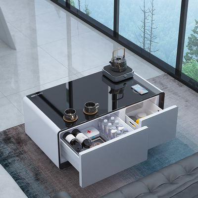Mobiliário de sala de estar Cartão de metal moderno Mesa de café inteligente para mobiliário de sala de estar 75W
