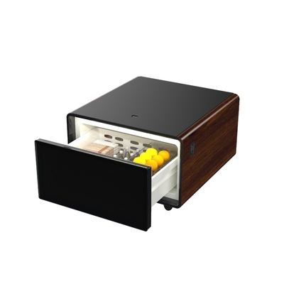 Moderna luz LED de vidro dobrado de carregamento sem fio mesa de café para móveis de escritório em casa