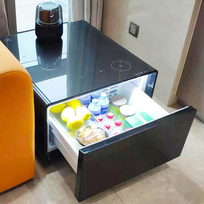 Moderna luz LED de vidro dobrado de carregamento sem fio mesa de café para móveis de escritório em casa