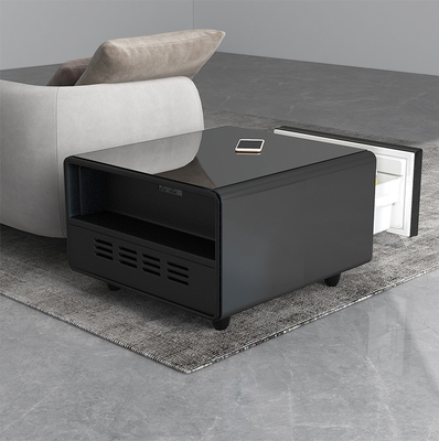 Mesa de café inteligente Frigorífico para arrefecimento de vinho vermelho com móveis de porta de vidro de impressão 3D